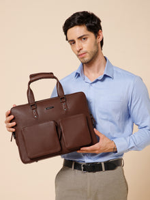 Executive Saffiano Leather Laptop Bag
