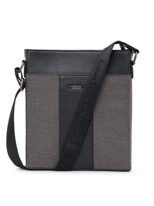 Dual-Texture Leather Sling Bag