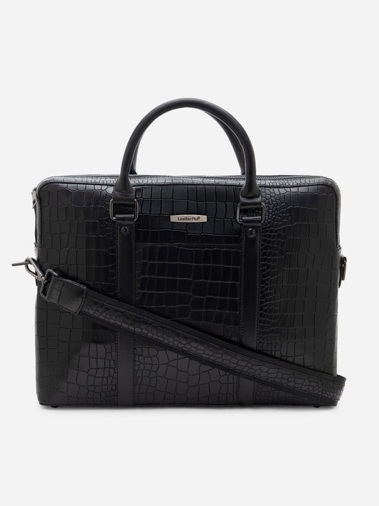 Croco Leather Laptop Bag  LT16-5001
