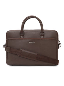 extured Work Leather Laptop Bag