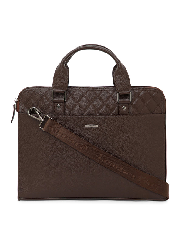 Quilted Leather Laptop Bag  LT16-3003