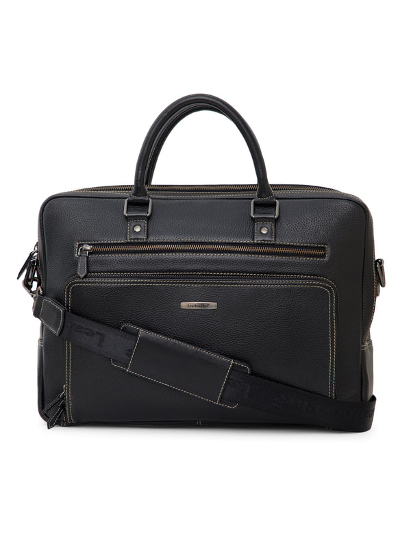 Leather Contrast Stitch Laptop Bag LT16-2002