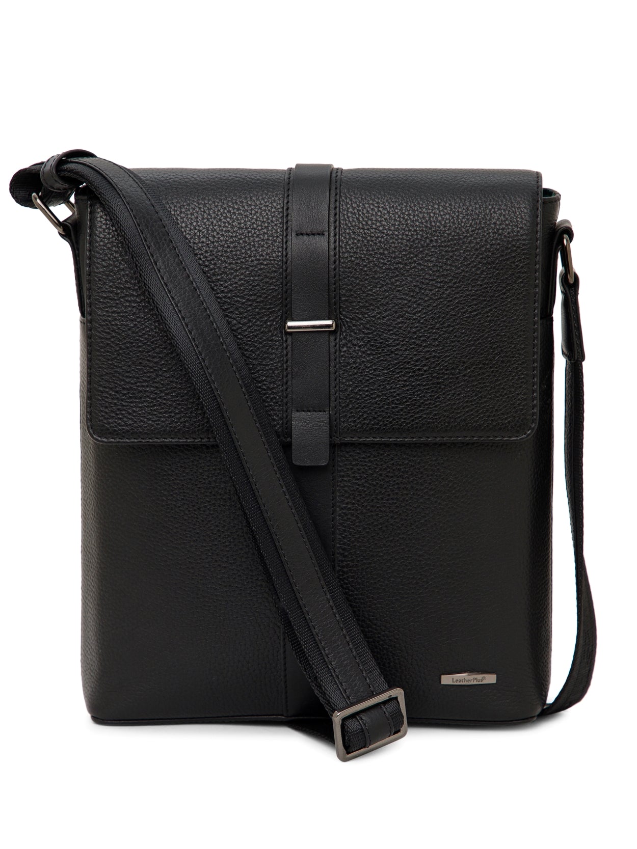 Textured Leather Men Sling Bag SGL-651 Black