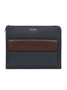 Colorblock Leather Laptop Sleeve