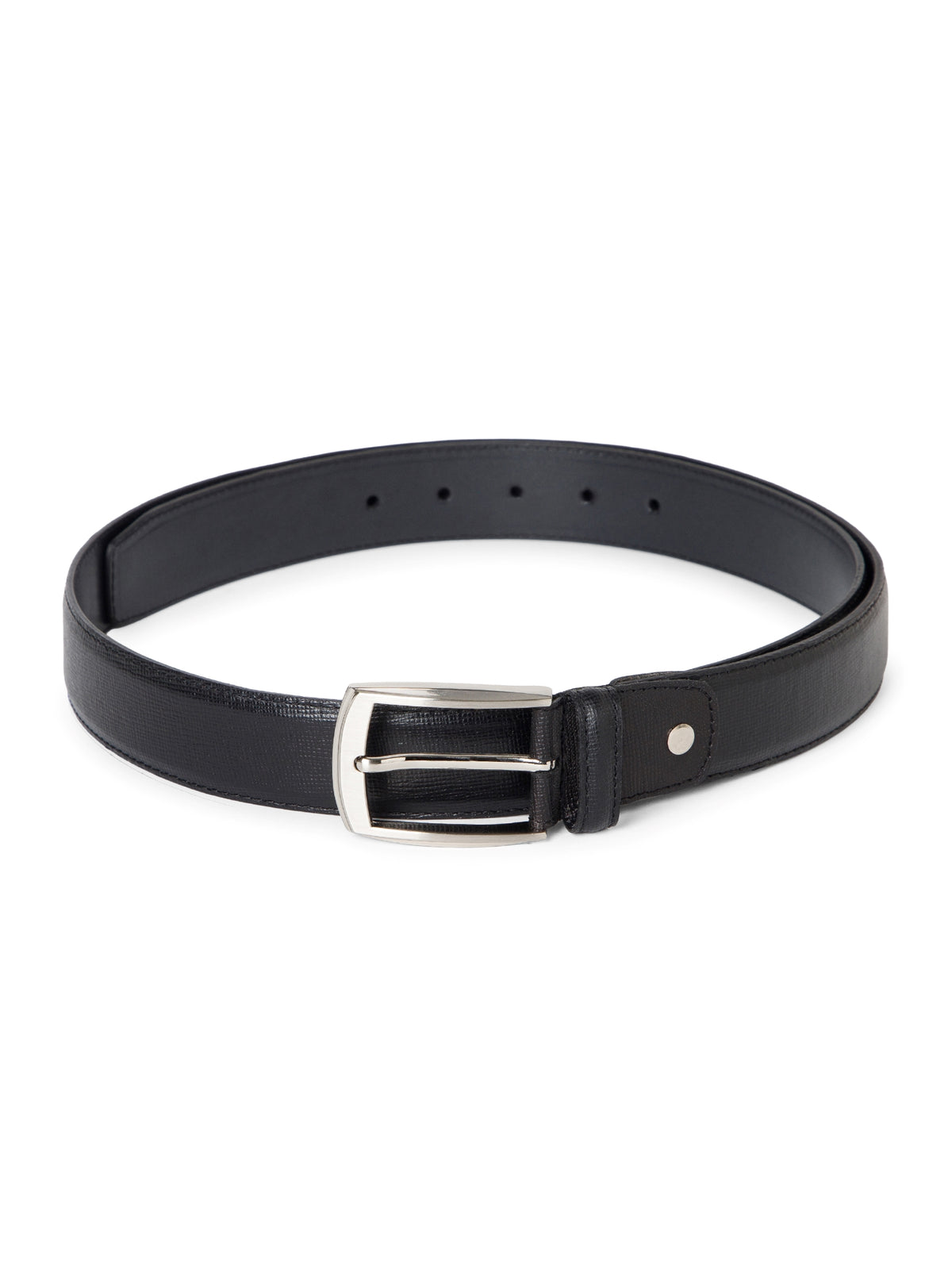 Plus Size Crosshatch Embossed Autolock Leather Belt