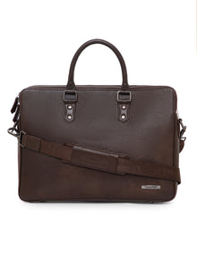 Natural Milled Leather Laptop Bag