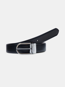 Plus Size Croc-Embossed Reversible Leather Belt