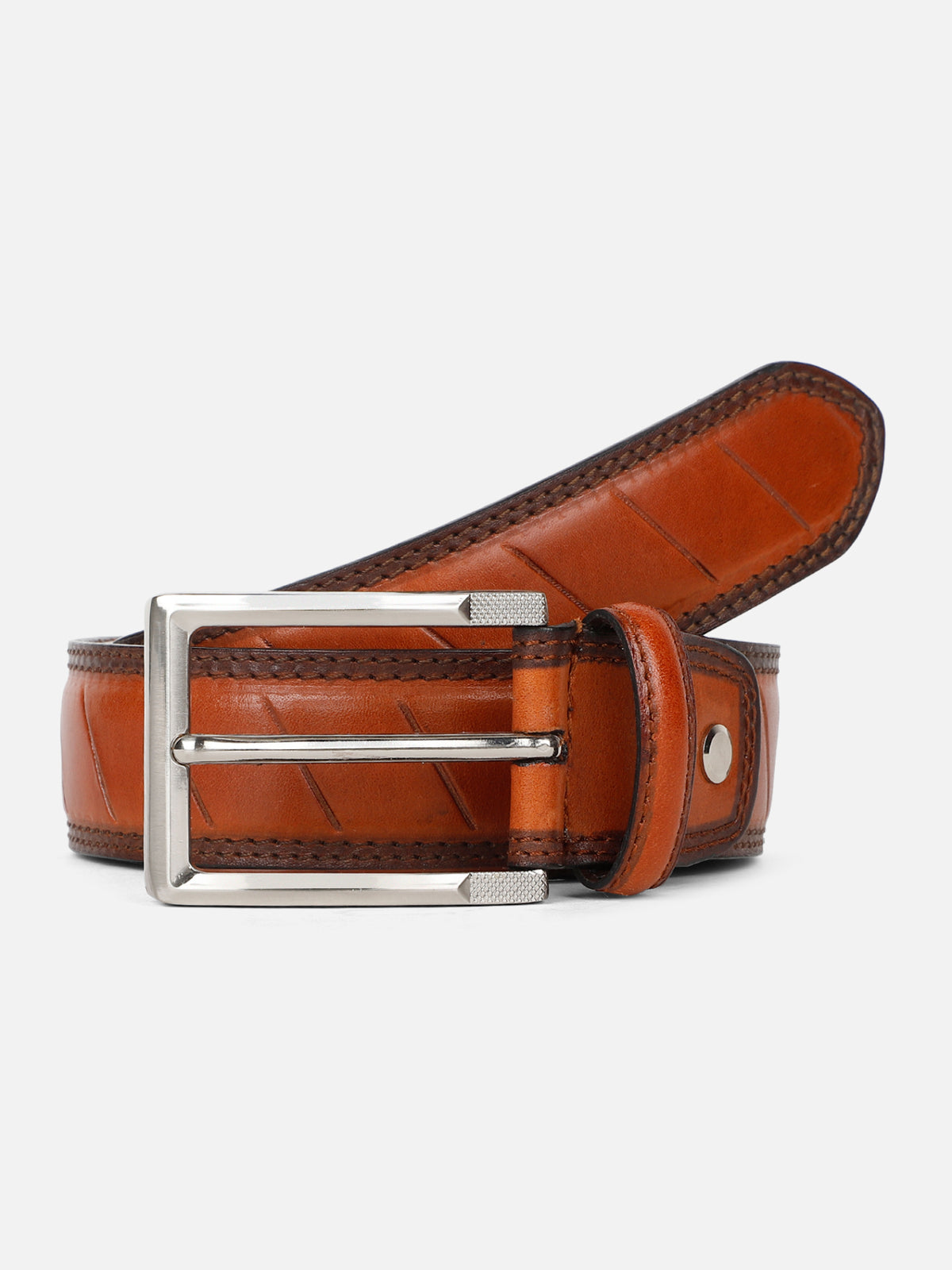Slant Panel Pattern Belt