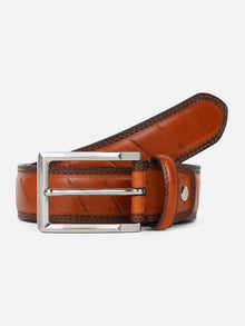 Slant Panel Pattern Belt