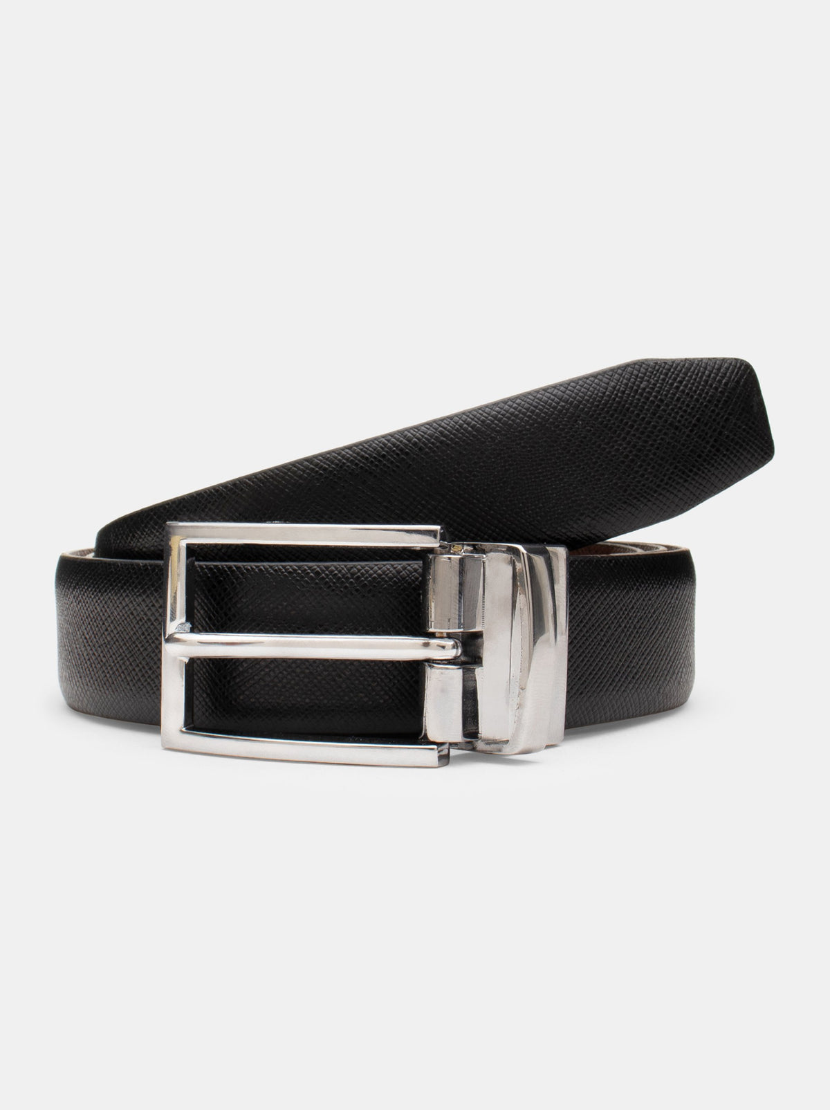 Diamond Texture Leather Belt