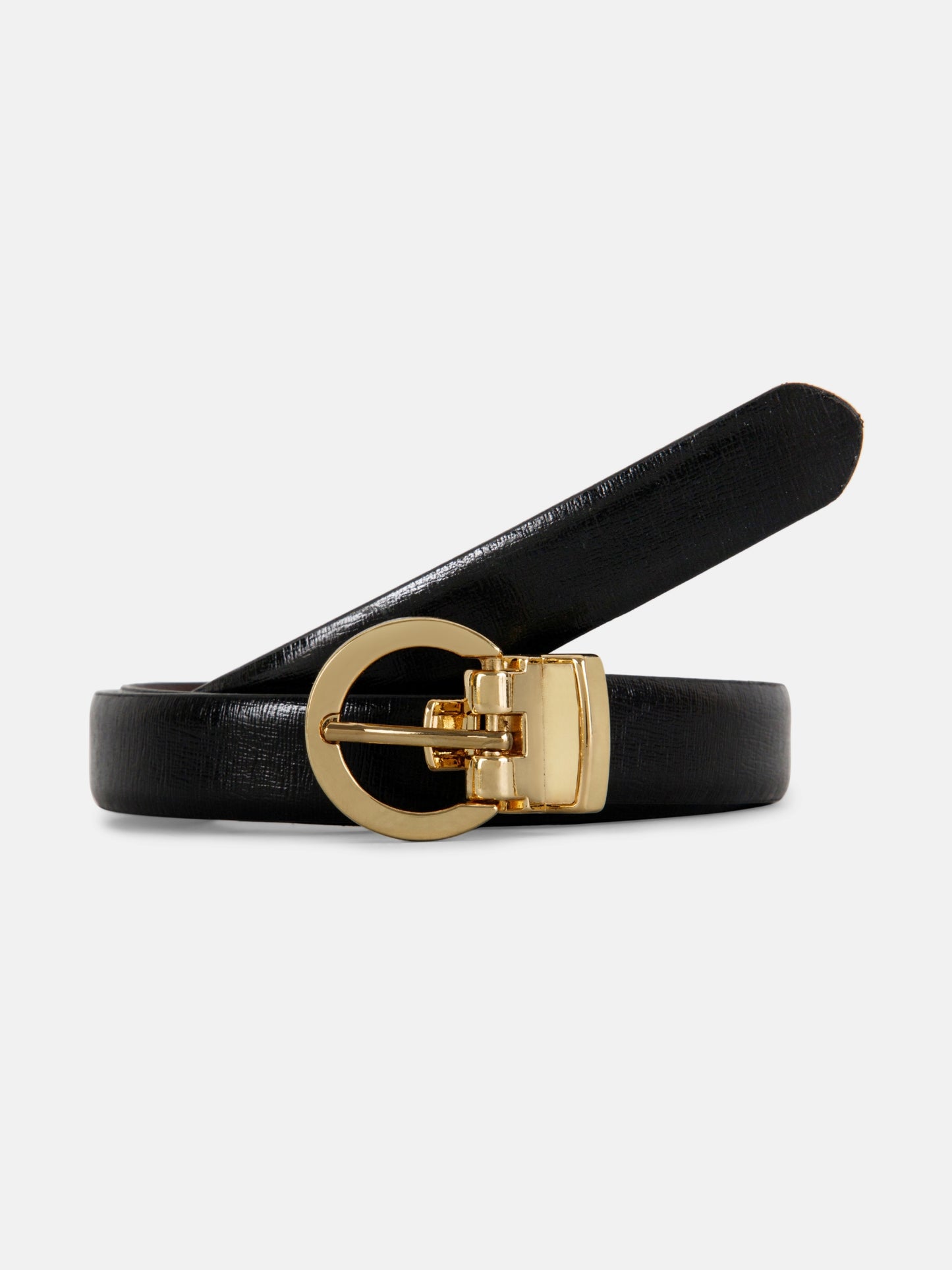 Elegant Reversible Ladies Belt LBRB-2740 G Black