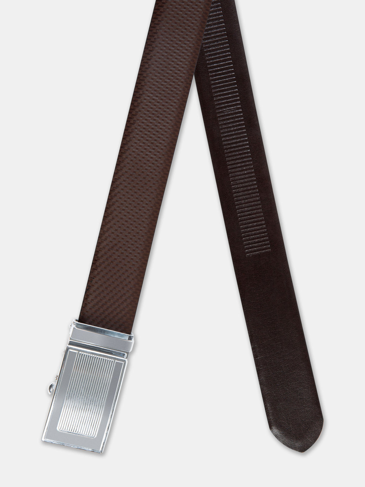 Plus Size Polished Autolock Leather Belt