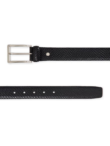 Plus Size Woven Texture Autolock Leather Belt