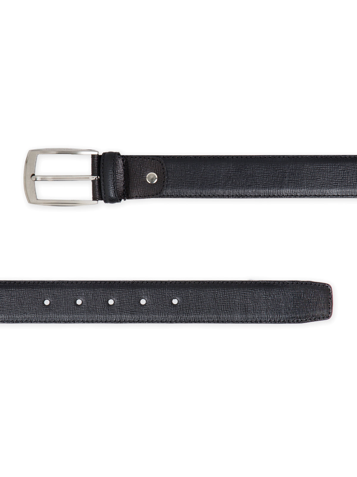 Plus Size Crosshatch Embossed Autolock Leather Belt