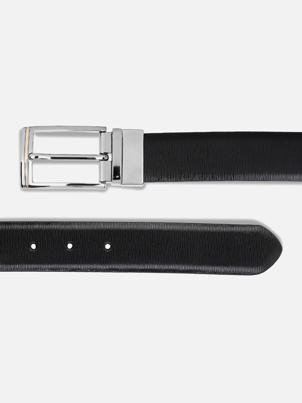 Micro Ribbed Leather Belt