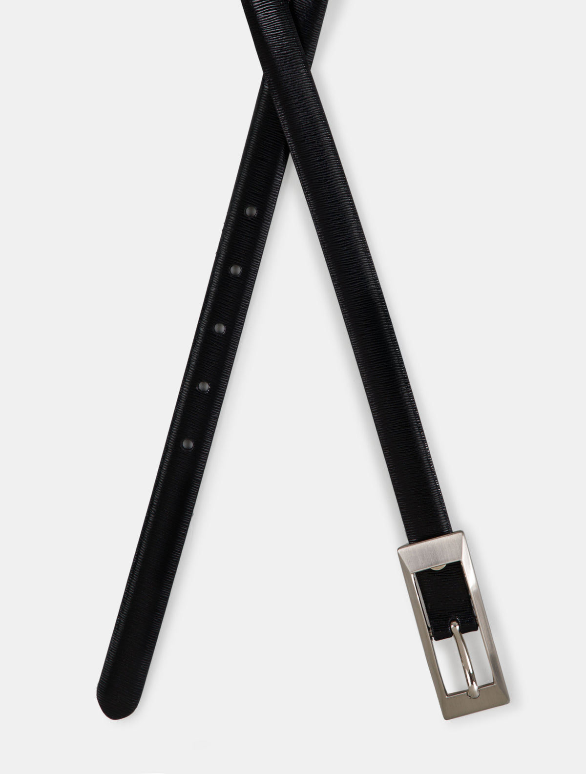Striped Leather Belt