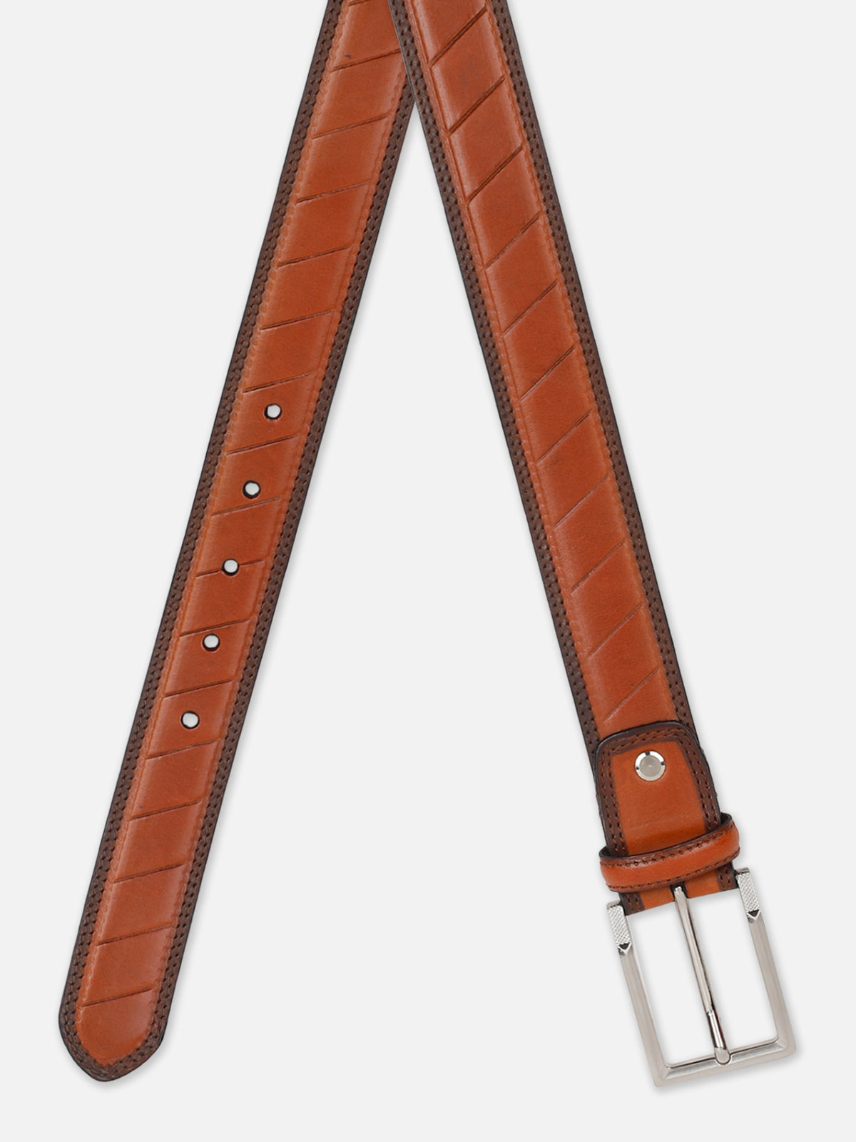 Slant Panel Pattern Belt