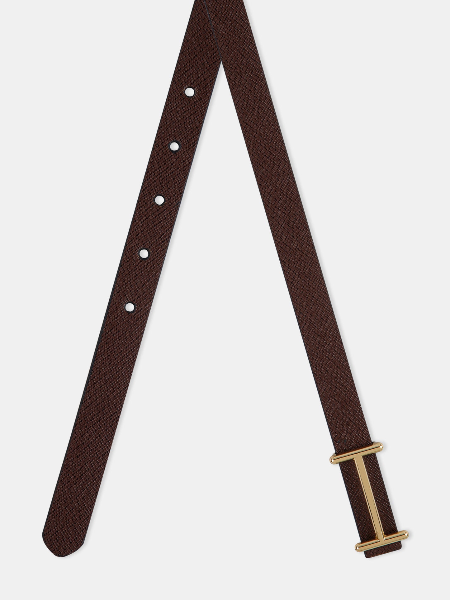 Saffiano Ladies Belt LBSB-2266 G Brown