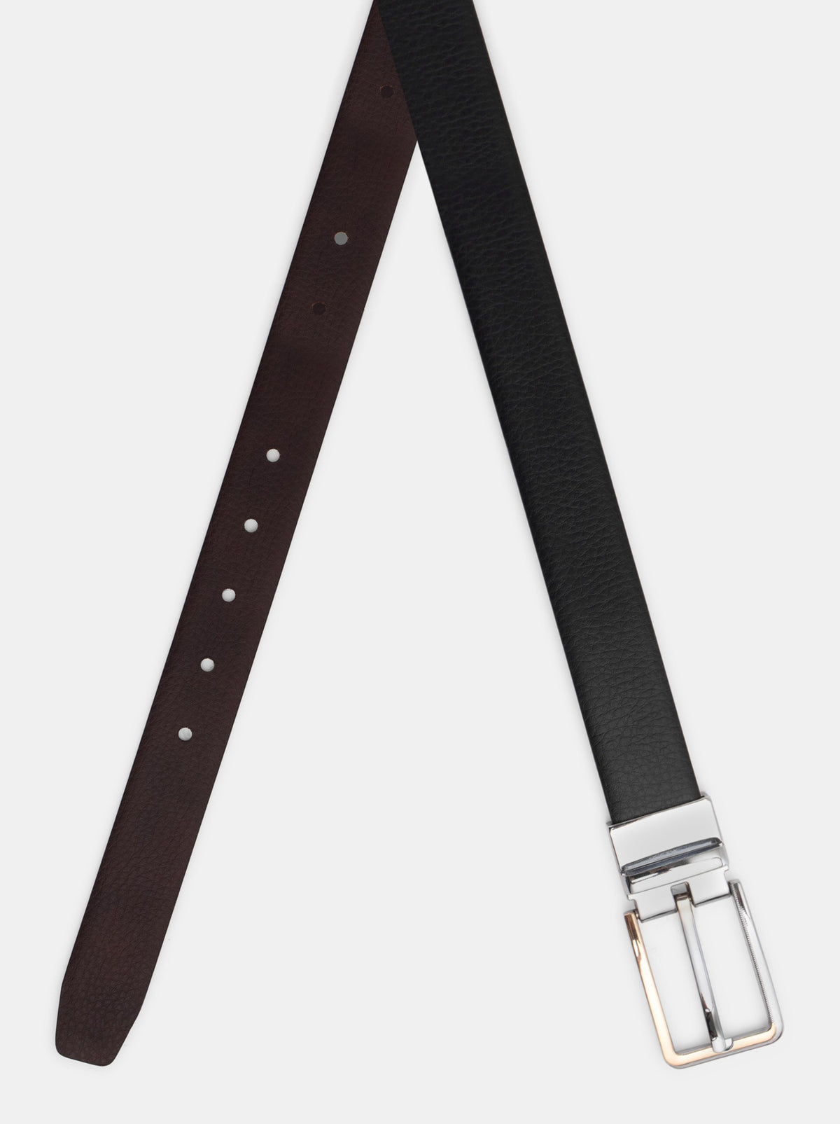 Textured Reversible Leather Belt