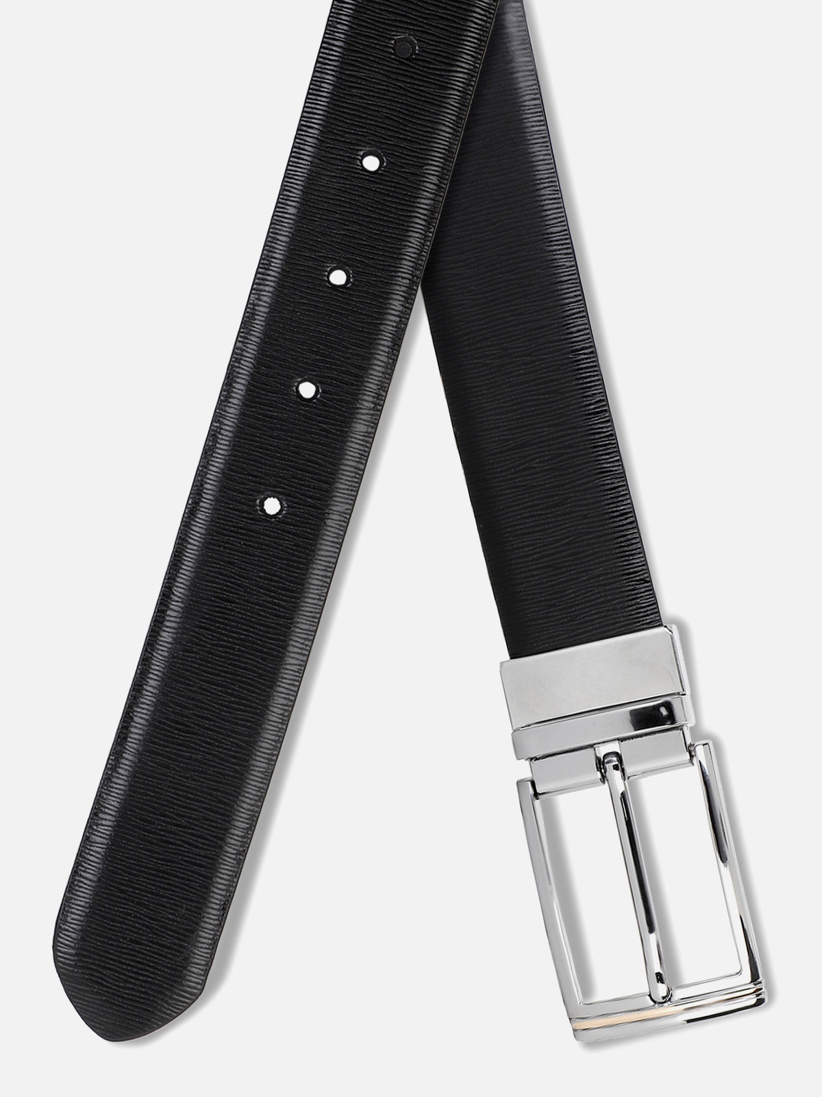 Micro Ribbed Leather Belt