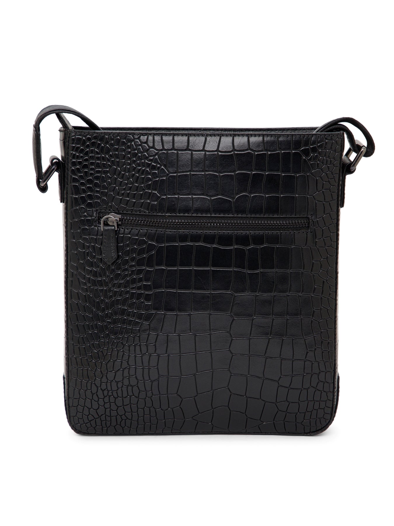 Croco Leather Men Sling Bag SGM-801 Black