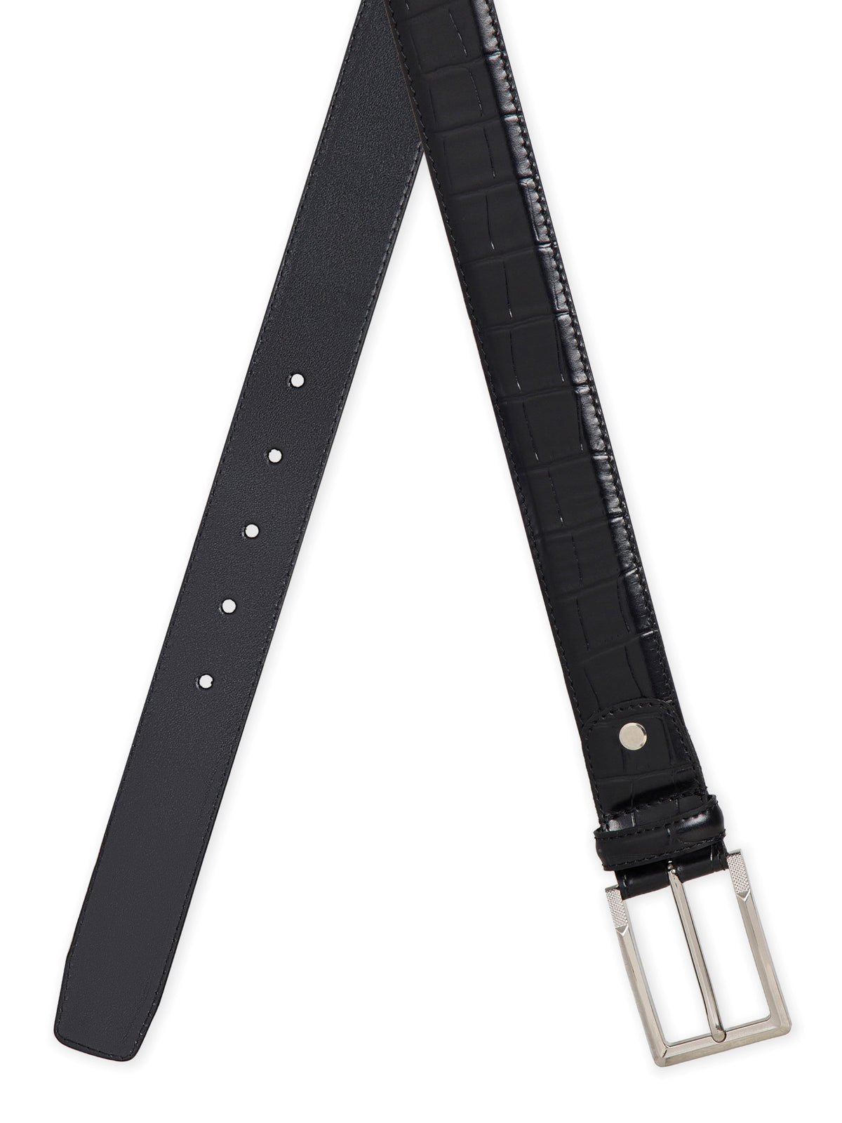 Plus Size Alligator Autolock Leather Belt