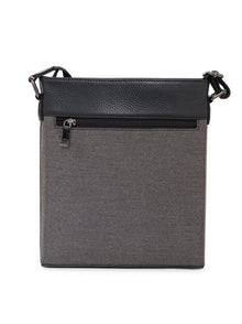 Dual-Texture Leather Sling Bag
