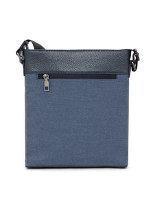 Dual-Texture Leather Sling Bag