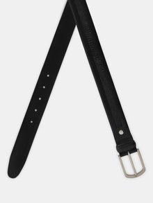 Edge Stitch Embossed Formal Leather Belt
