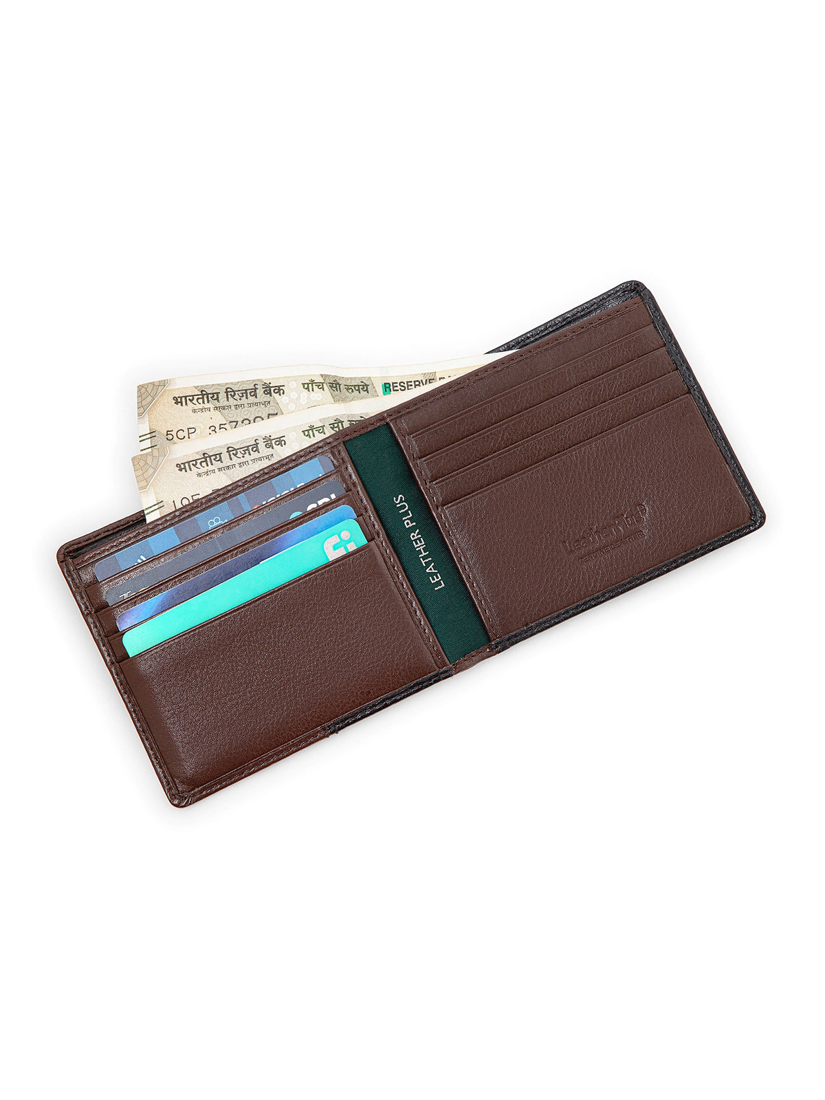 Dual-Tone Grain Finish Leather Wallet