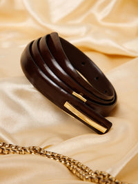 Slim Ladies Belt LBSB-1031 G Brown