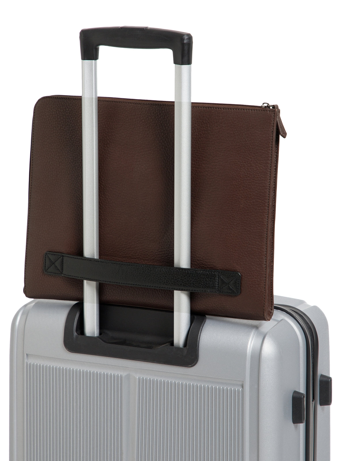 Color-blocked Leather Laptop Sleeve SV16-4004