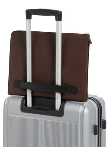 Colorblock Leather Laptop Sleeve