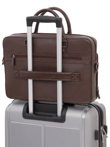 extured Work Leather Laptop Bag
