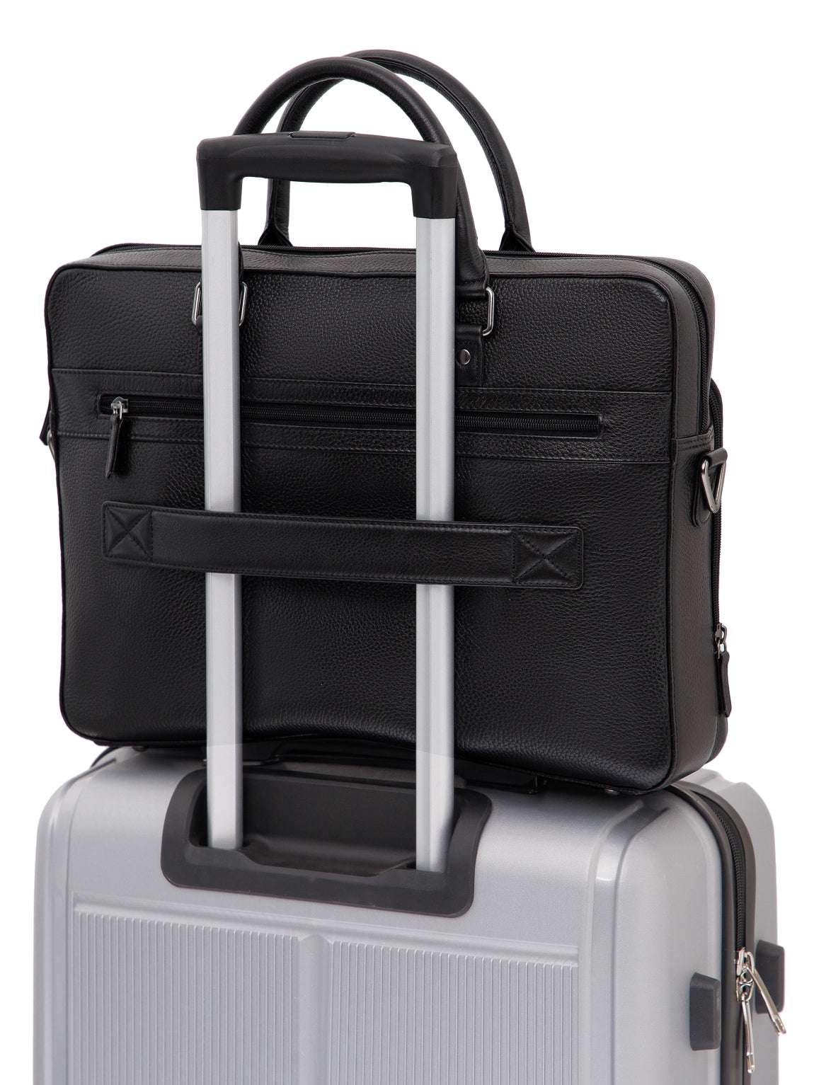 Textured Work Leather Laptop Bag