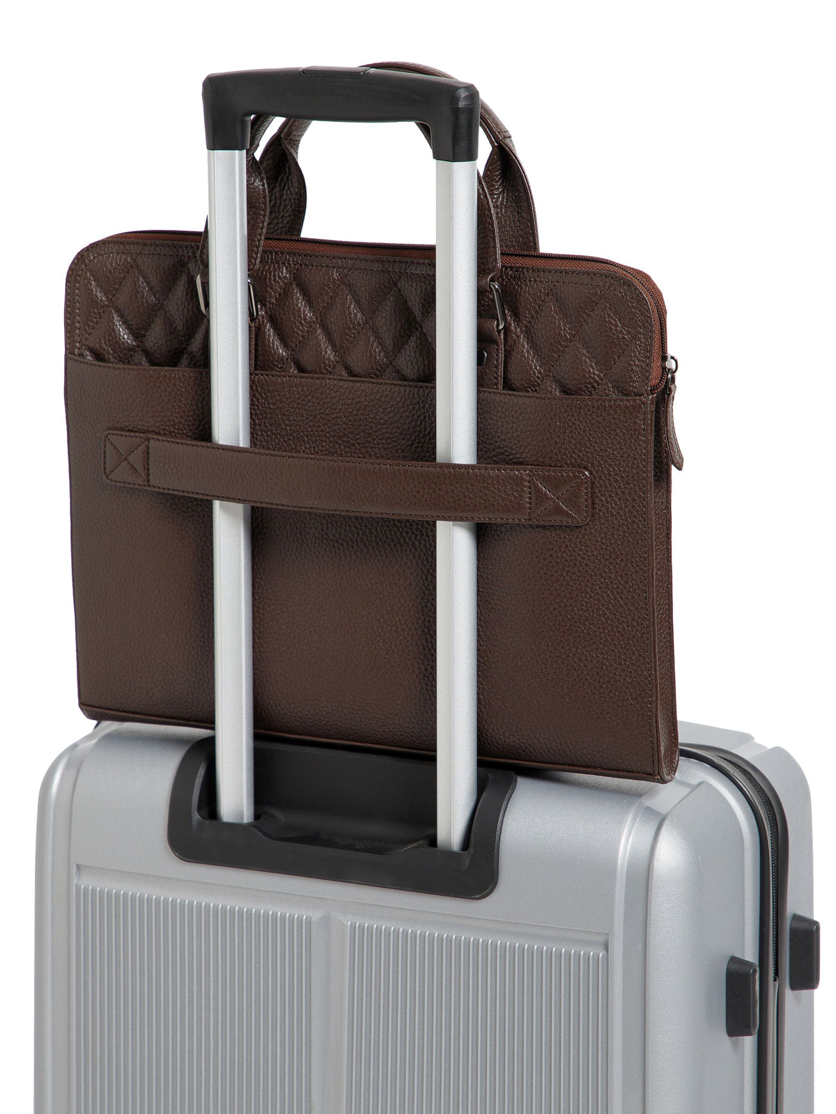 Quilted Leather Laptop Bag