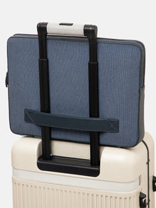 Woven Texture Leather Laptop Sleeve