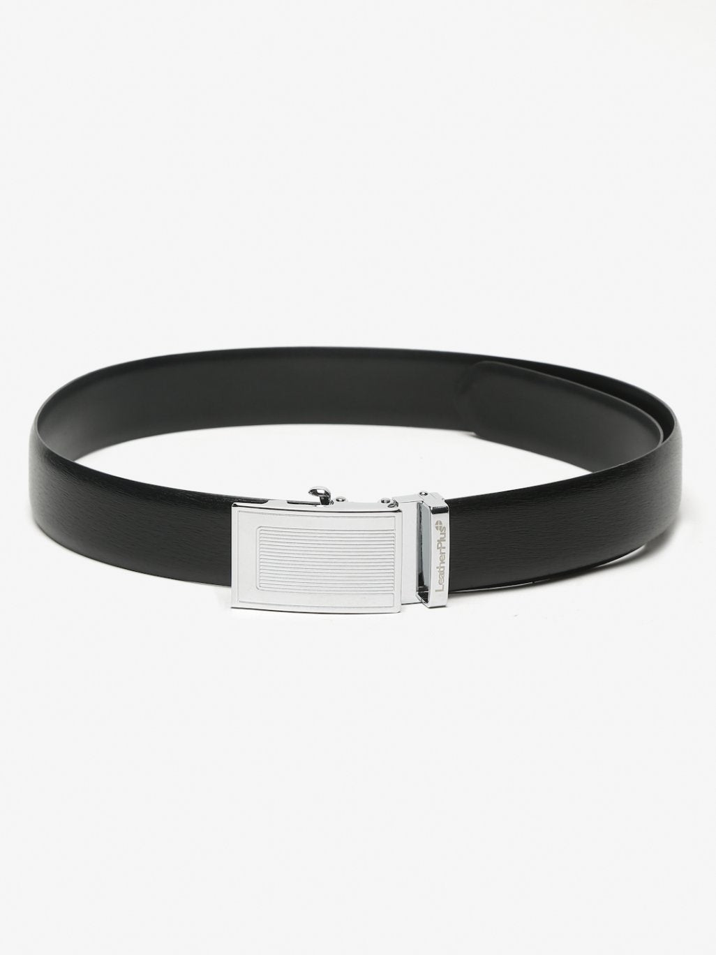 Plus Size Polished Autolock Leather Belt