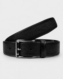 Classic  Leather Belt with Contrast Stitching