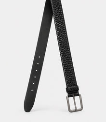 Slant Leather Pattern Belt