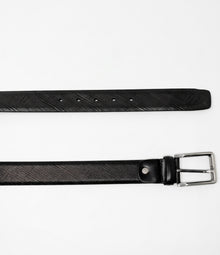 Classic  Leather Belt with Contrast Stitching