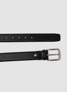 Slant Leather Pattern Belt