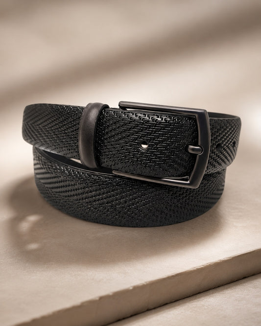 Diamond Crosshatch Embossed Belt