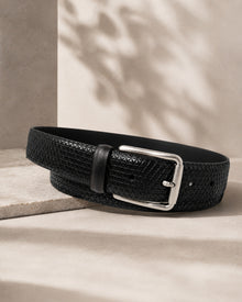 Slant Leather Pattern Belt