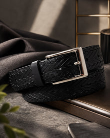 Diamond Crosshatch Embossed Belt