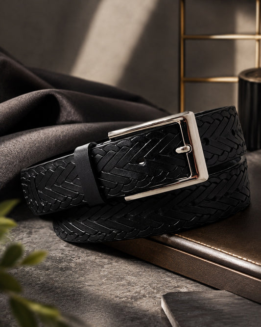 Diamond Crosshatch Embossed Belt