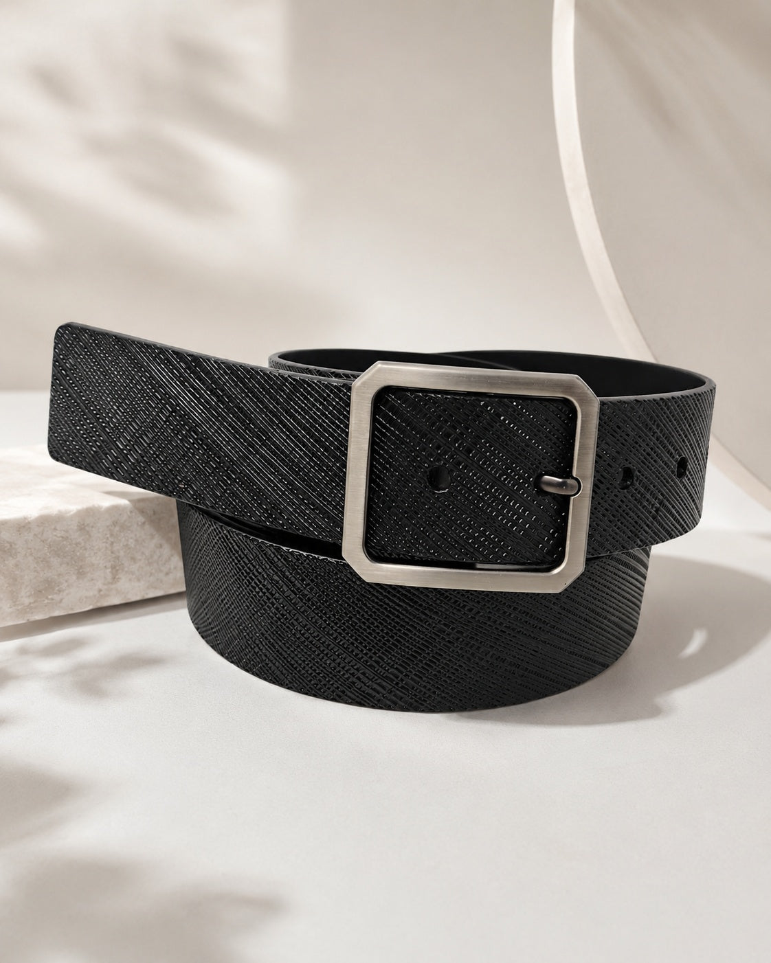 Diamond Crosshatch Embossed Belt