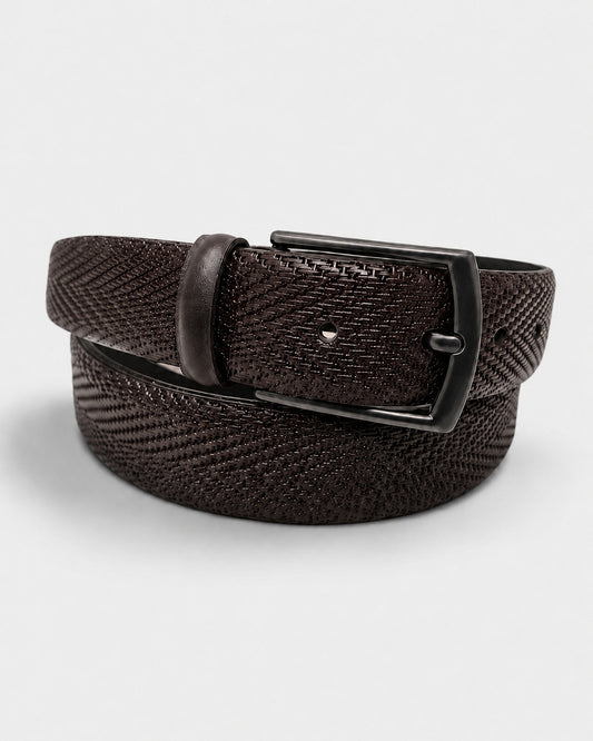 Diamond Crosshatch Embossed Belt