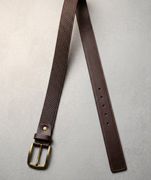 Classic Leather Belt with Contrast Stitching