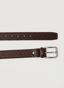 Slant Leather Pattern Belt